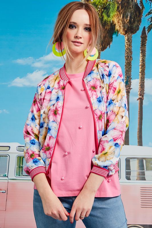 									BOTANICAL BIKER JACKET
								, 			OH MY PEARL TOP
			