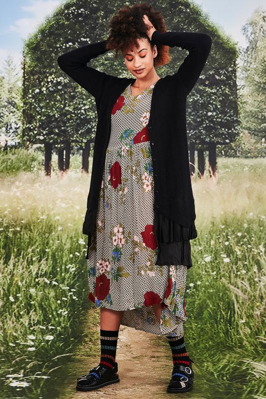 									SMOCK + ROLL DRESS
								, 			LONG WINTER CARDIGAN
			