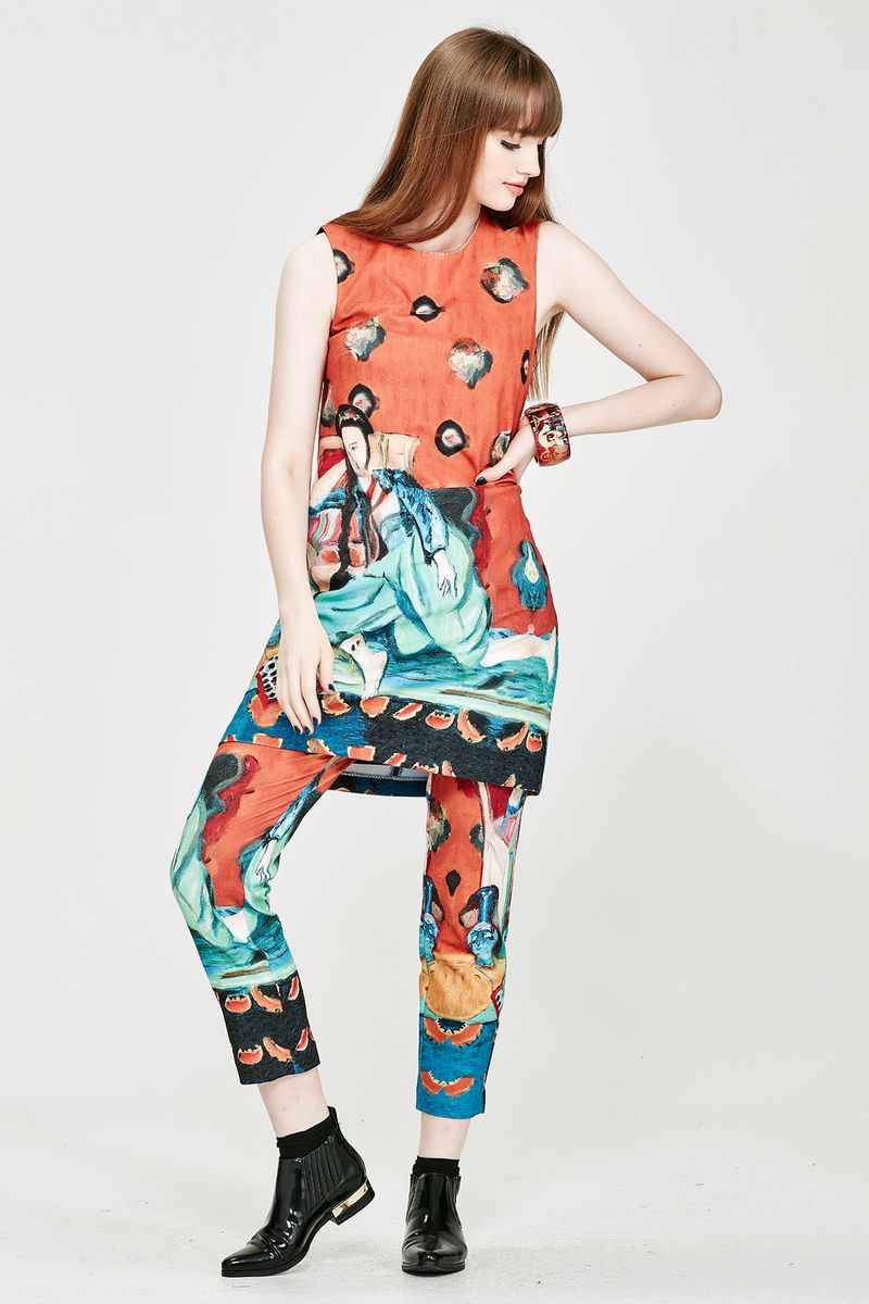 									'Not One Dress' Dress
								, 			'Walk Of Art' Pant
			