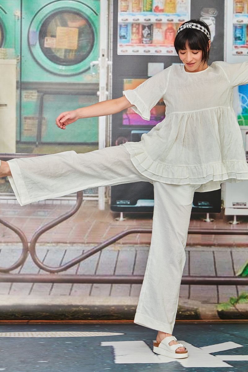 									BABYDOLL BLISS TOP
								, 			EASY OVER PANT
			