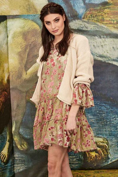 									LADY GATHER DRESS
								, 			HONEY BADGER CARDIGAN
			