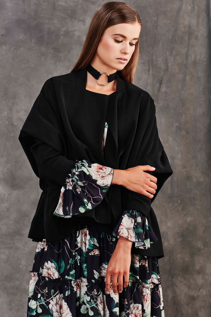 									JUST CROPPED IN JACKET
								, 			SIR FLOUNCALOT DRESS
			