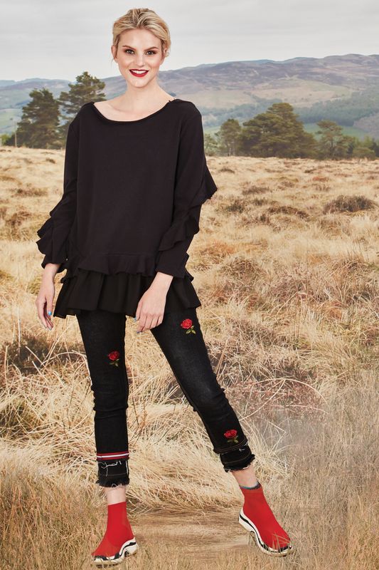 									SWEATER HEART TOP
								, 			SO IT ROSE JEAN
			