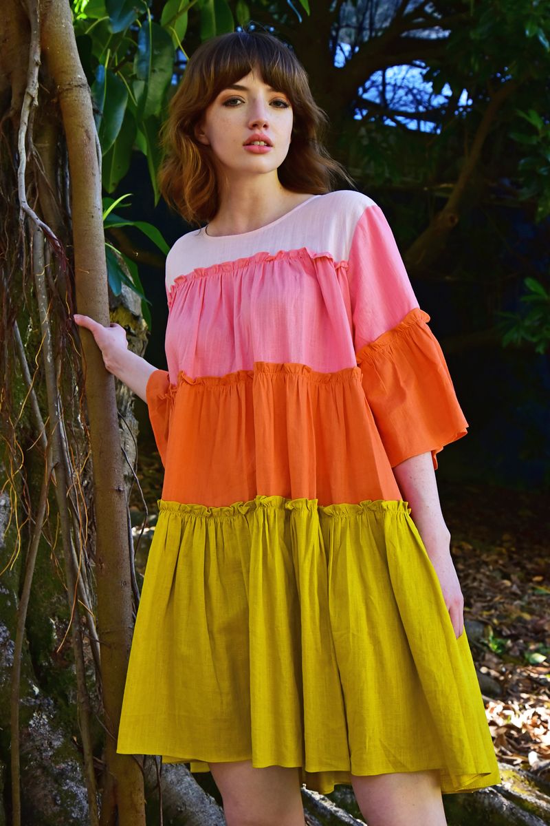 									TIER COMES THE SUN DRESS
			