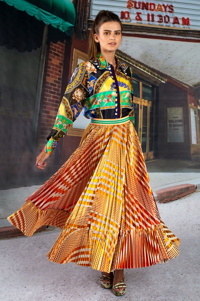 									THE PLEAT IS ON SKIRT
								, 			MILLION COLLAR BABY BLOUSE
			