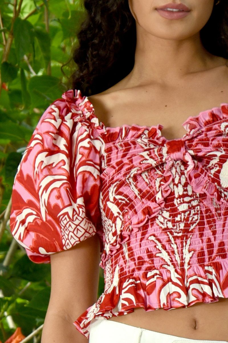 									SHIRRED TIME LUCKY TOP
			