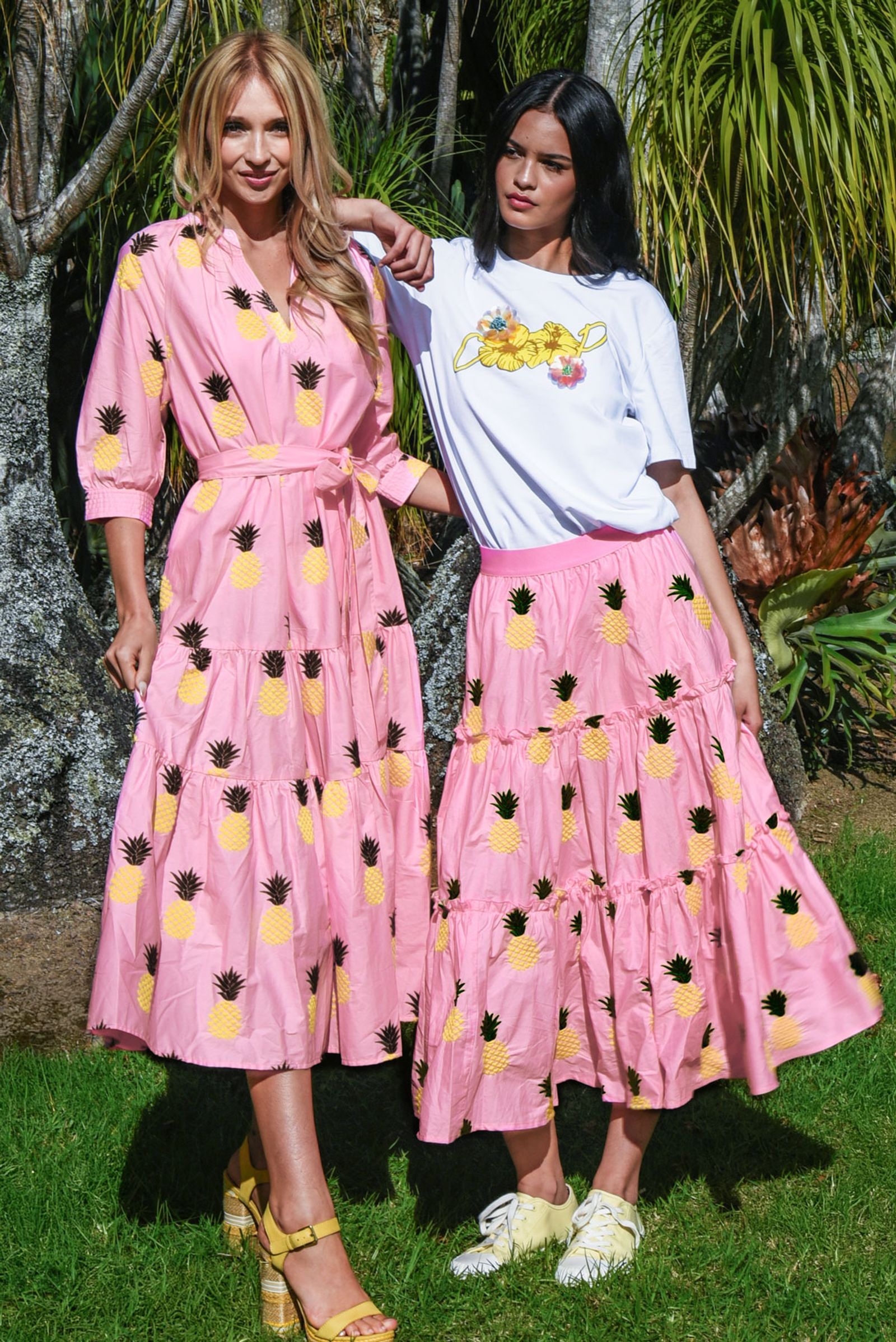 									PINEAPPLE PALMS DRESS
								, 			PINEAPPLE PARADISE SKIRT
			