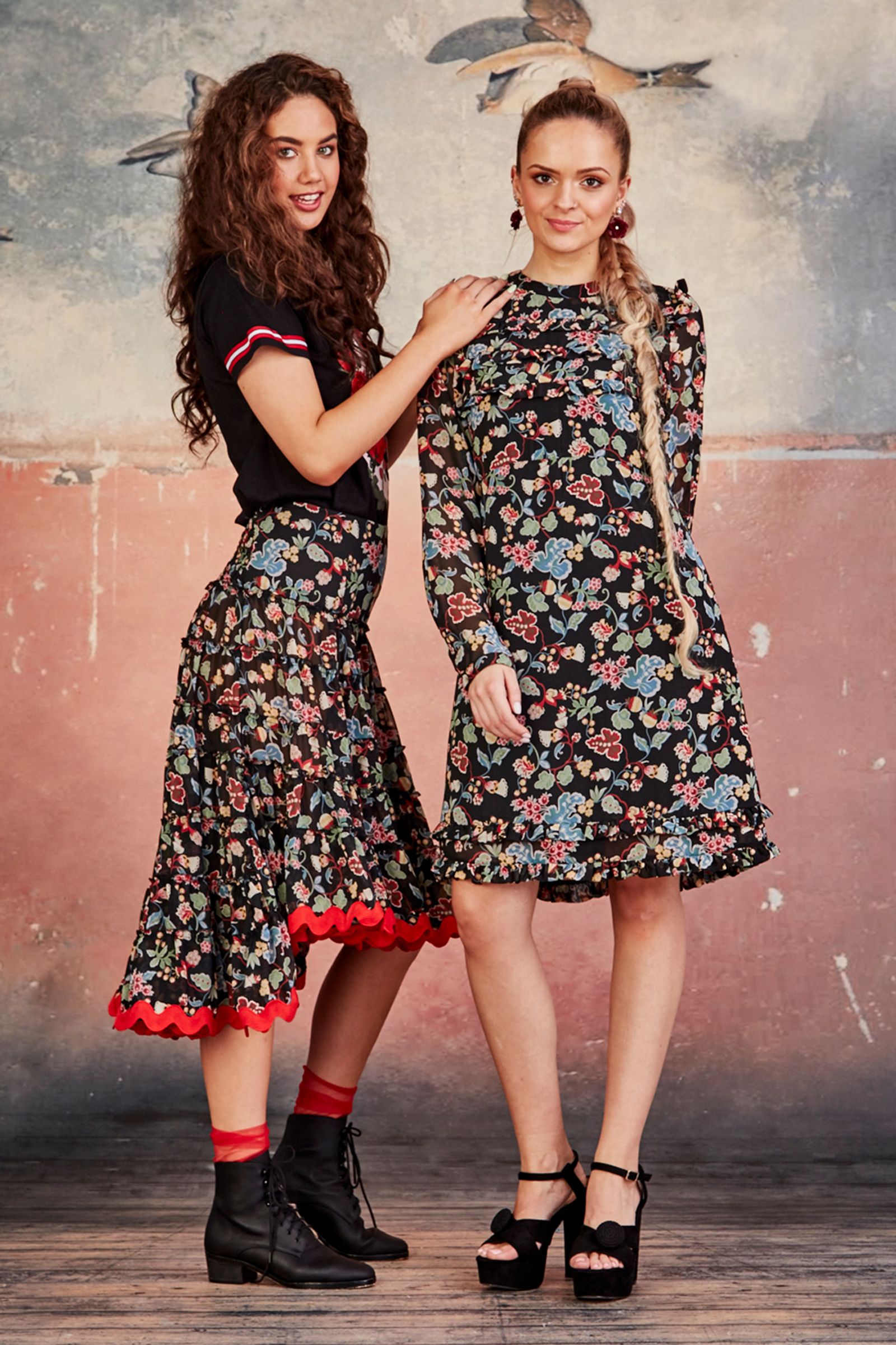 									C YOU LATER T-SHIRT
								, 			FLORAL LAYERS SKIRT
								, 			NEW TUNIC RISING DRESS
			