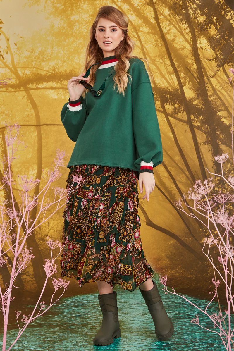 									FRILLING & ABLE SKIRT
			