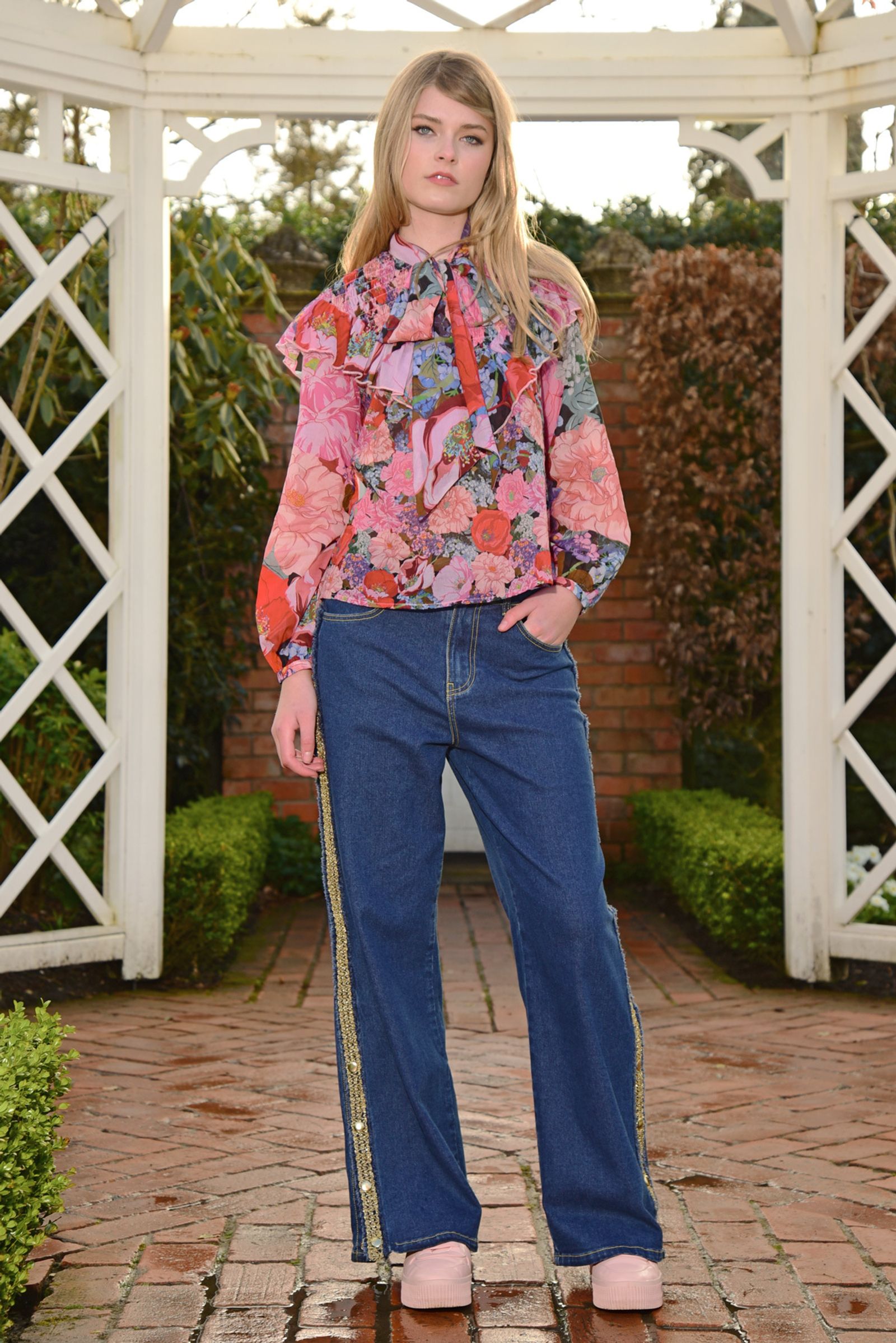 									CUPID'S BOW BLOUSE
								, 			JEAN THERE DONE THAT JEANS
			