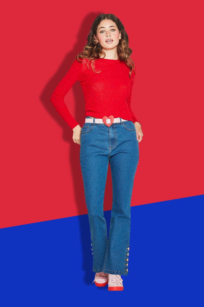 									BUTTON AND RUN JEAN
								, 			THE KNIT LIST TOP
			