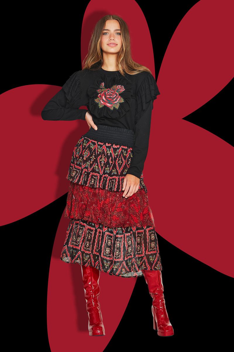 									SKIRT IT OUT SKIRT
								, 			LIFE ROSE ON TSHIRT
			