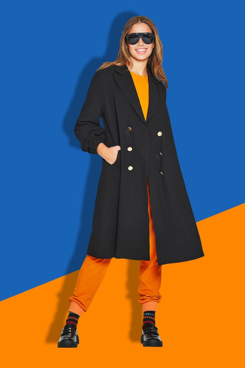 									LONG WAY BABY COAT
								, 			POCKET HONEY TROUSER
			