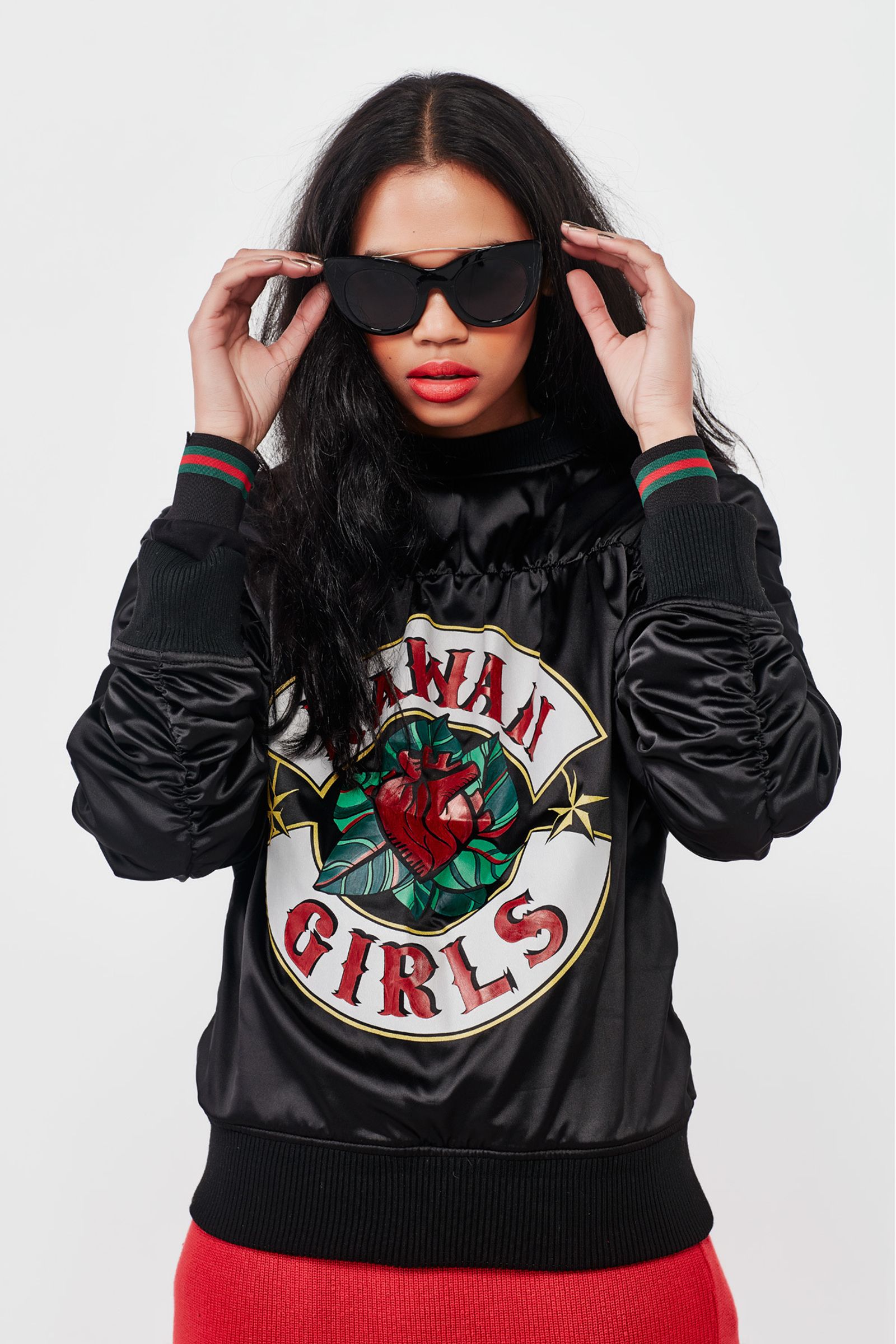 									CUFF LOVE TOP
								, 			BOMB SQUAD JACKET
								, 			TEXTURES IN PENCIL SKIRT
			