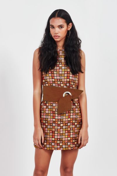 									MOD SQUAD DRESS
								, 			EYE-LET FULL BELT
			