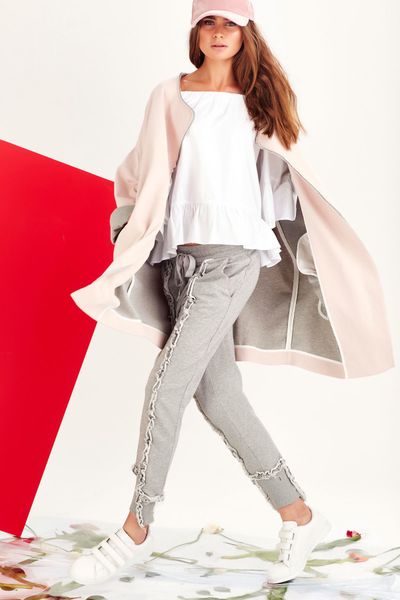 									JAMES BONDED JACKET
								, 			COLD SHOULDER TOP
								, 			RUNING TRACK TROUSER
			