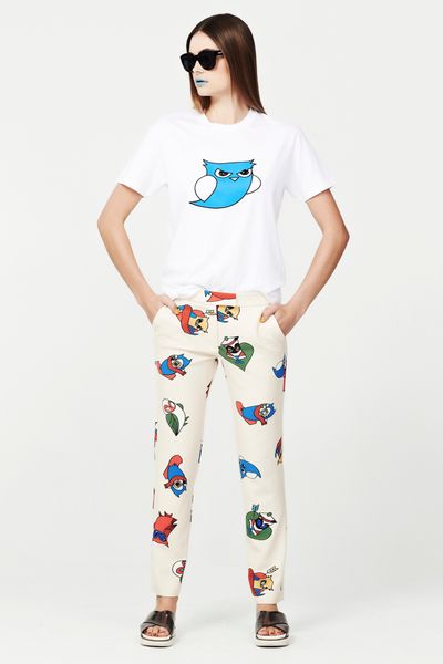 									COTTON BUDS 'BIRD EYE' TOP
								, 			OWL PLAY 'LADY DANGER' PANT
			