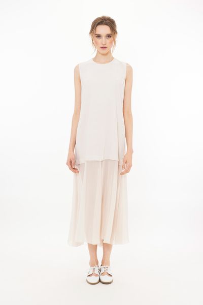 									Sand 'Double Up' dress
			