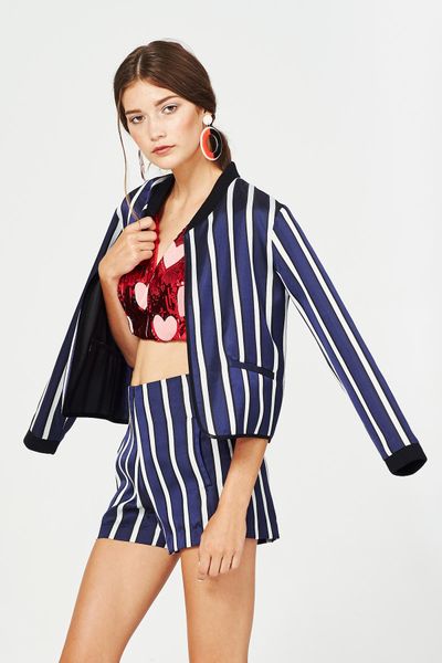 									ENEMY LINES 'SOLO BOLERO' JACKET
								, 			YOU HAVE MY HEART 'HEART DI BRA' TOP
								, 			ENEMY LINES 'HEY SHAWTY' SHORTS
			