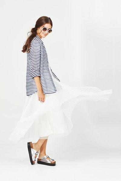 									RAIN OR LINE 'BLOUSE TRAP' SHIRT
								, 			HIGHLIFE 'GLITTER AND TWISTED' SKIRT
			