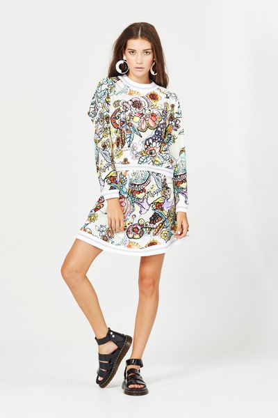 									POWER TRIPPER 'FIELD TRIP' TOP
								, 			POWER TRIPPER 'TRIP HOP' SKIRT
			