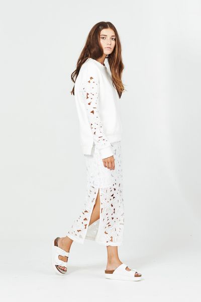 									FULL BLOOM AHEAD 'SLEEVE ME BE' TOP
								, 			FULL BLOOM AHEAD 'FLORAL NIGHTINGALE' SKIRT
			