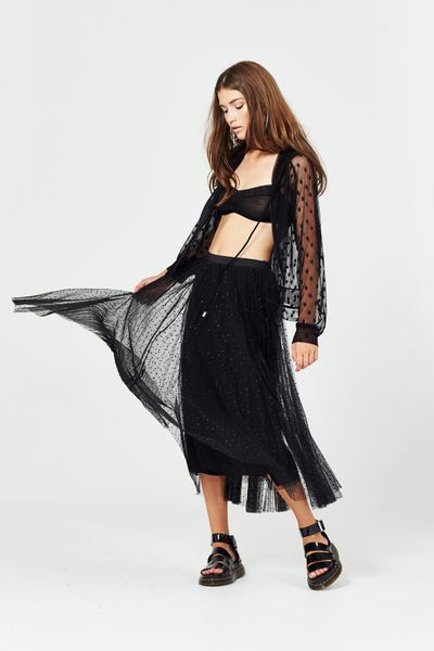 									BABY SPOT BACK 'BOMBS AWAY' JACKET
								, 			HIGHLIFE 'GLITTER AND TWISTED' SKIRT
			