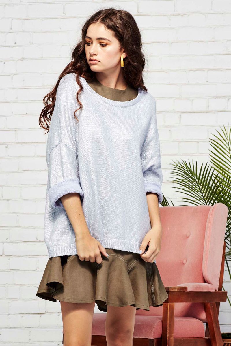 									FOILING LUCKY KNITWEAR
								, 			THE DAILY SCOOP DRESS
			