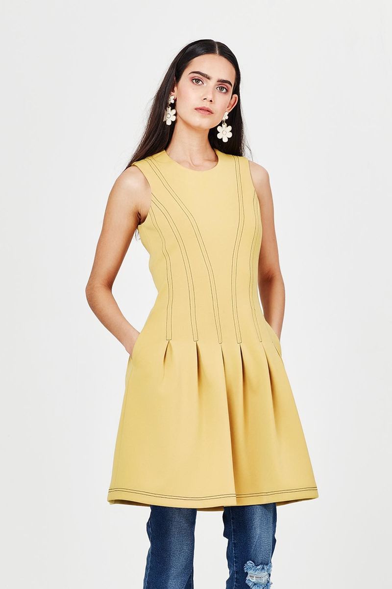 									COLONEL MUSTARD 'FISHED & SHOUT' DRESS
								, 			DENIM DREAMS 'THE JEAN TEAM' PANT
			