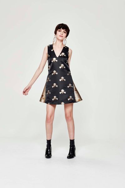 									BLACK ORCHID 'NIGHT GARDEN' DRESS
			