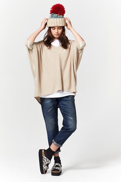 									GETTING KNITTY WITH IT 'KILLING YOU SOFTLY' SWEATER
								, 			CO-COTTON 'BEADY EYE' TSHIRT
								, 			JEANIE IN A BOTTLE 'JACK AND THE JEAN STALK' JEANS
			