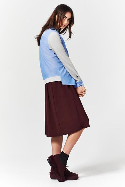 									BLUE STEELE 'STOP SHIRTING AROUND' SHIRT
								, 			ROYAL NOISE 'MIDNIGHT IN PARIS' SKIRT
			