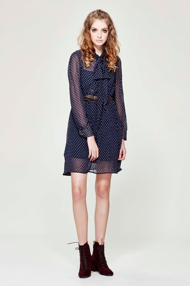 									SPOTS ANONYMOUS 'PAD TIE' DRESS
			