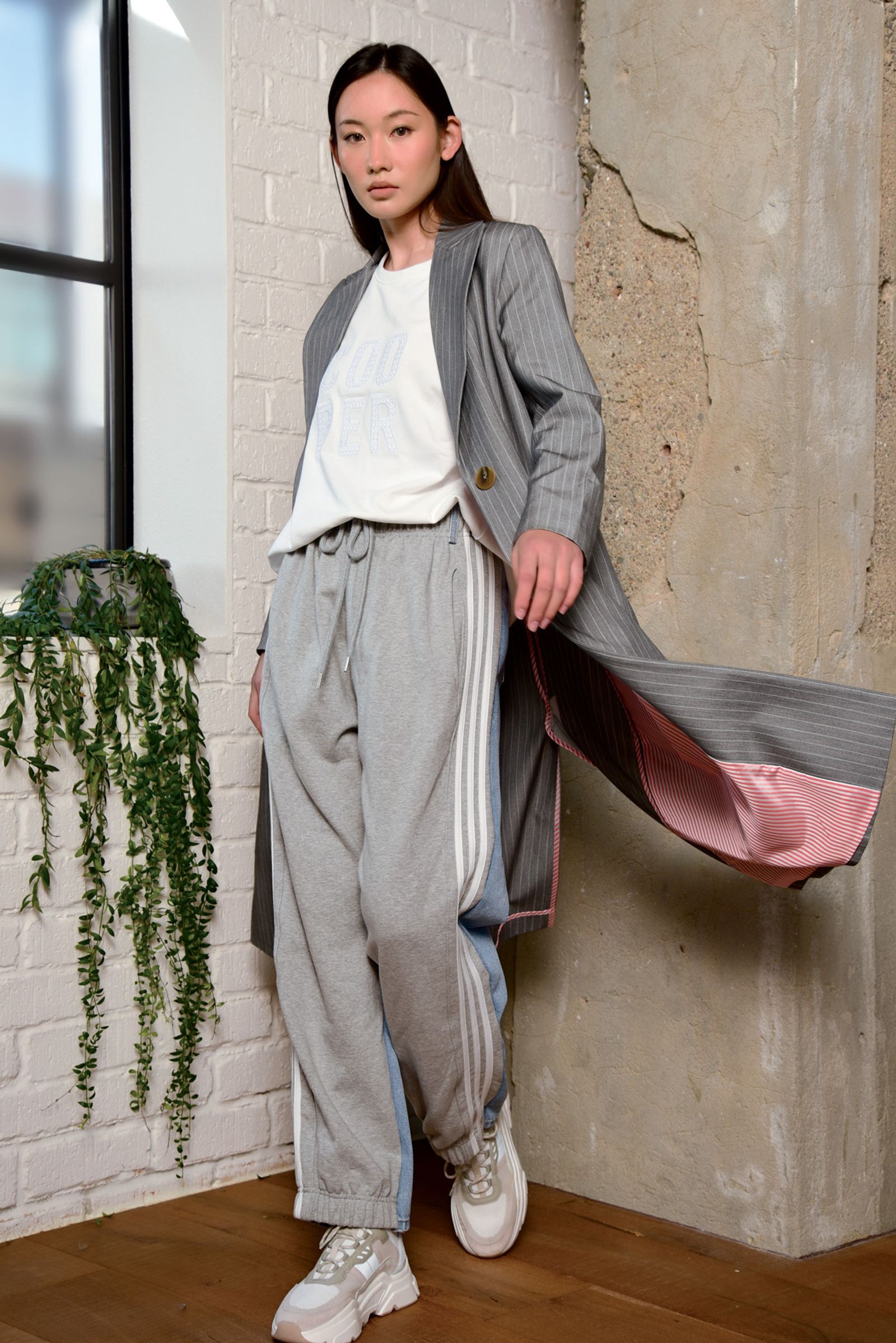 									BACK TO THE FUTURE COAT
								, 			CASUALLY COOPER T-SHIRT
								, 			PICK A SIDE TROUSER
			