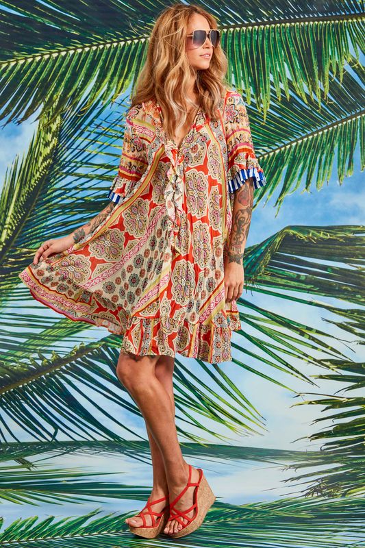 									FRILLS ARE MULTIPLYING DRESS
			