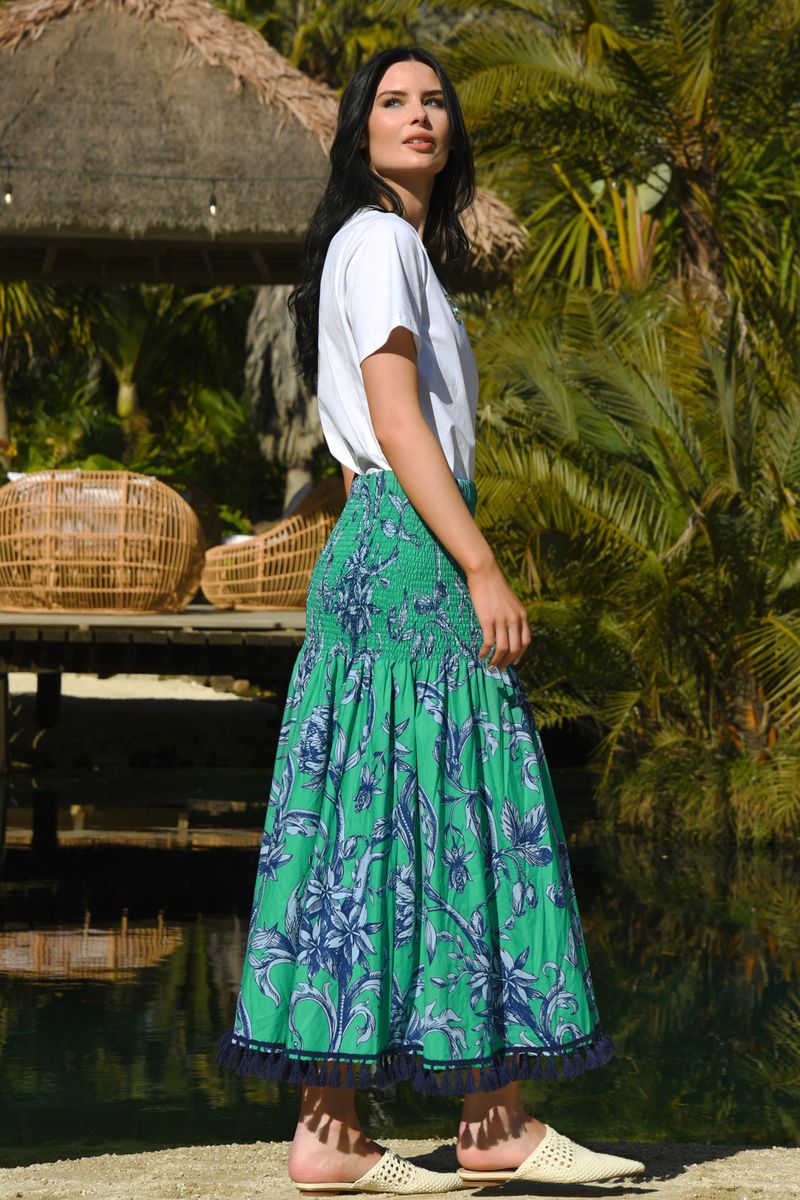 									A SHIRR DELIGHT SKIRT
			