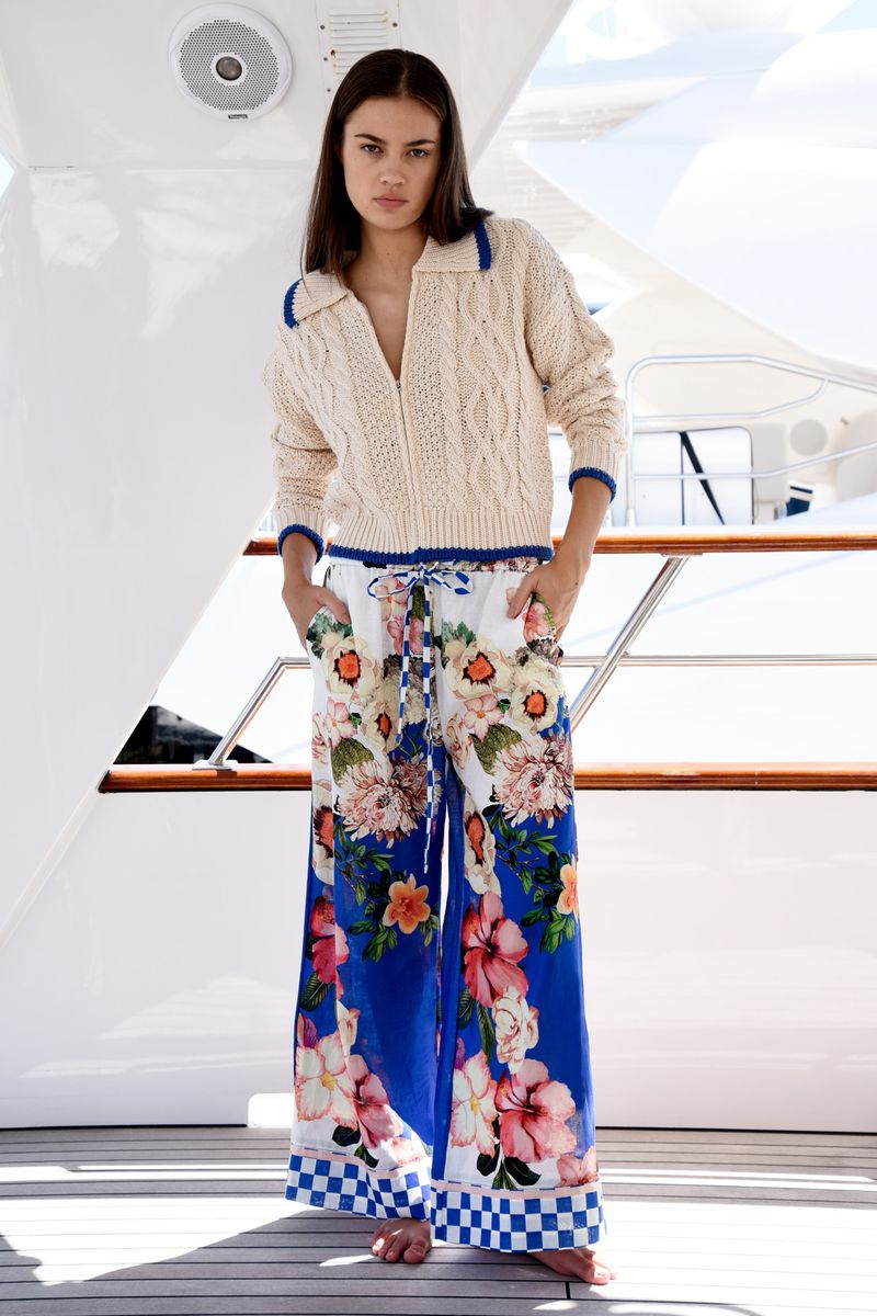 									LET KNIT BE CARDIGAN
								, 			SEVILLE STROLLS TROUSER
			