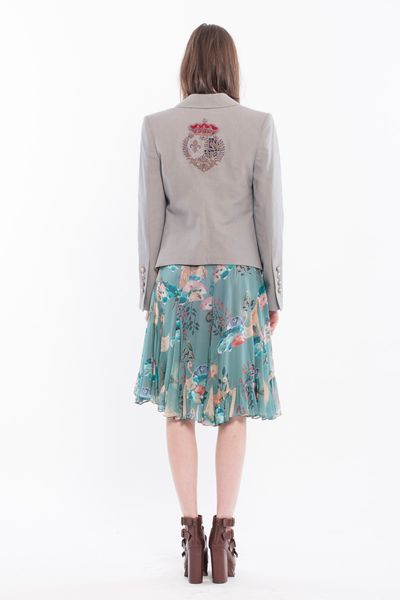									Greystoke 'Crowning Glory' jacket
								, 			Wacky Duck 'Fan Tail' skirt
			