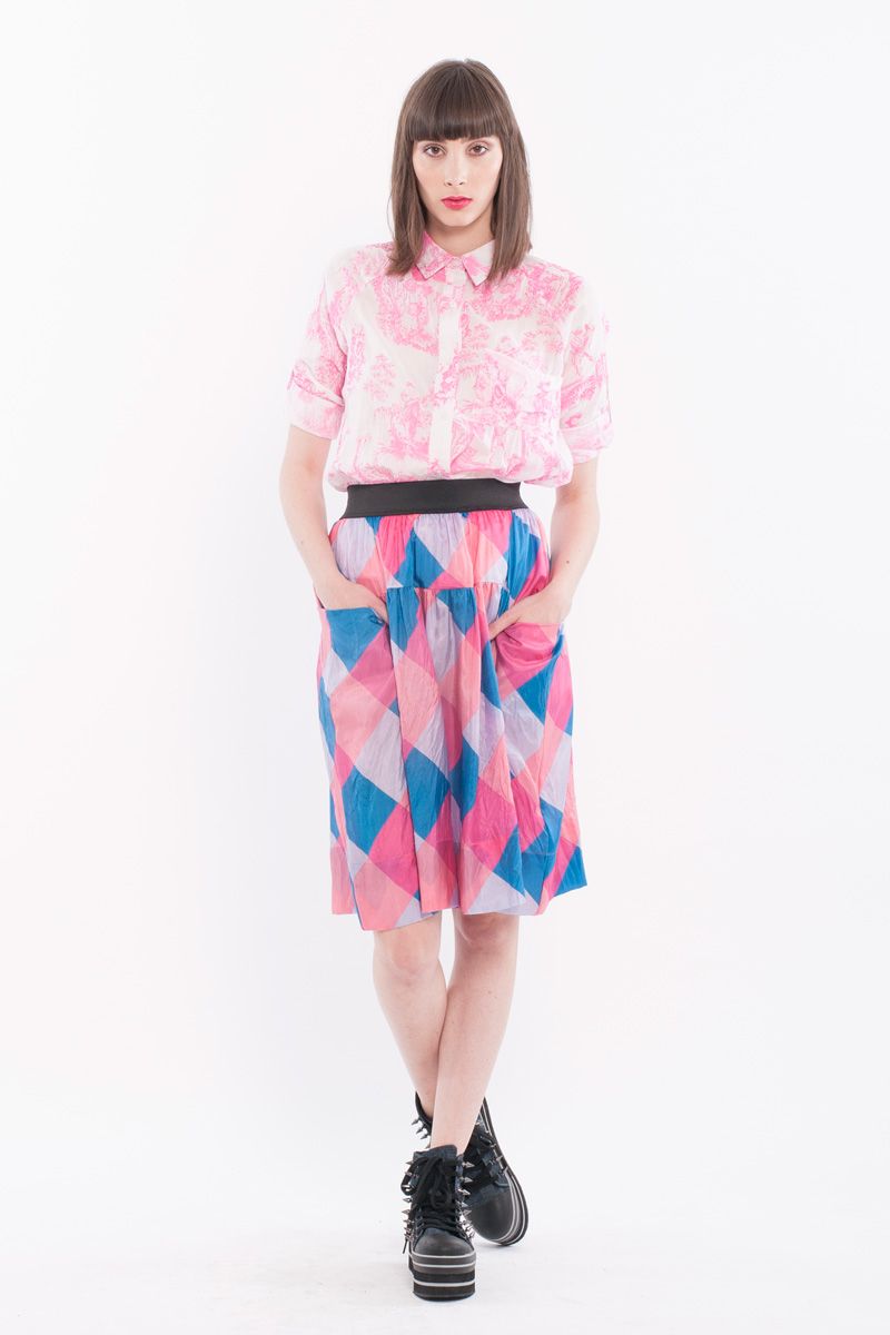 									China Doll 'Chinese Whispers' top
								, 			Picnic Table 'Travelling Wayfarer' skirt
			