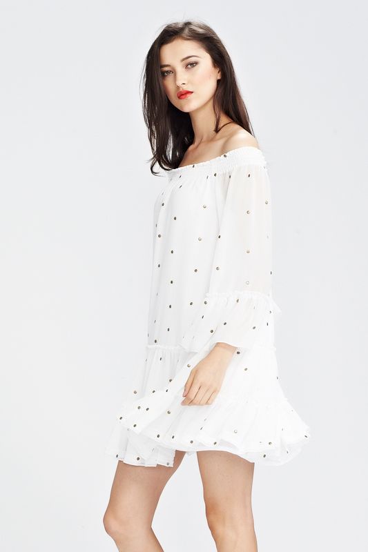 									SEEING SPOTS 'RING ME ON MY MONOCHROME' DRESS
			