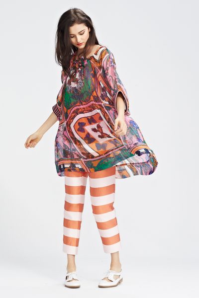 									BUTTERFLY KISSES 'BOW BACK MOUNTAIN' DRESS
								, 			BAHAMA MAMA 'RUNAWAY STRIPE' PANT
			