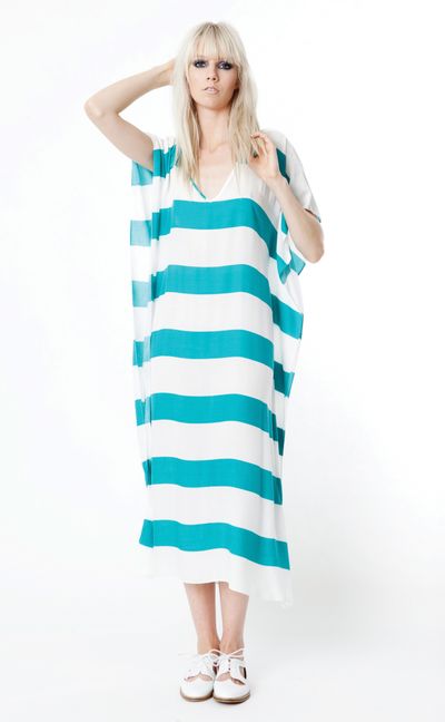 									BRUSH STROKES 'BROAD-­ROOM NEWS' DRESS
			