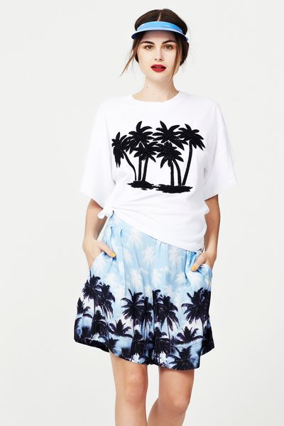 									CLUSTER PALM 'LONG ISLAND ICED TEE' TOP
								, 			BEACHED BLONDE 'SHORT REPORTER' SHORT
			
