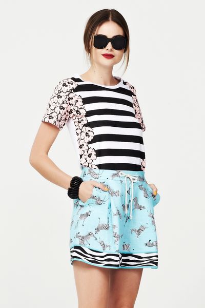 									ALL STRIPED UP 'HIBISCUS NATION' TSHIRT
								, 			ZEBRA CROSSING 'ABBEY ROAD' SHORTS
			