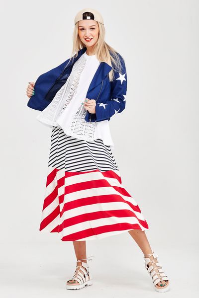 									RIDE WITH ME JACKET
								, 			ALL MESHED UP TOP
								, 			FLIRT WITH THE SKIRT
			