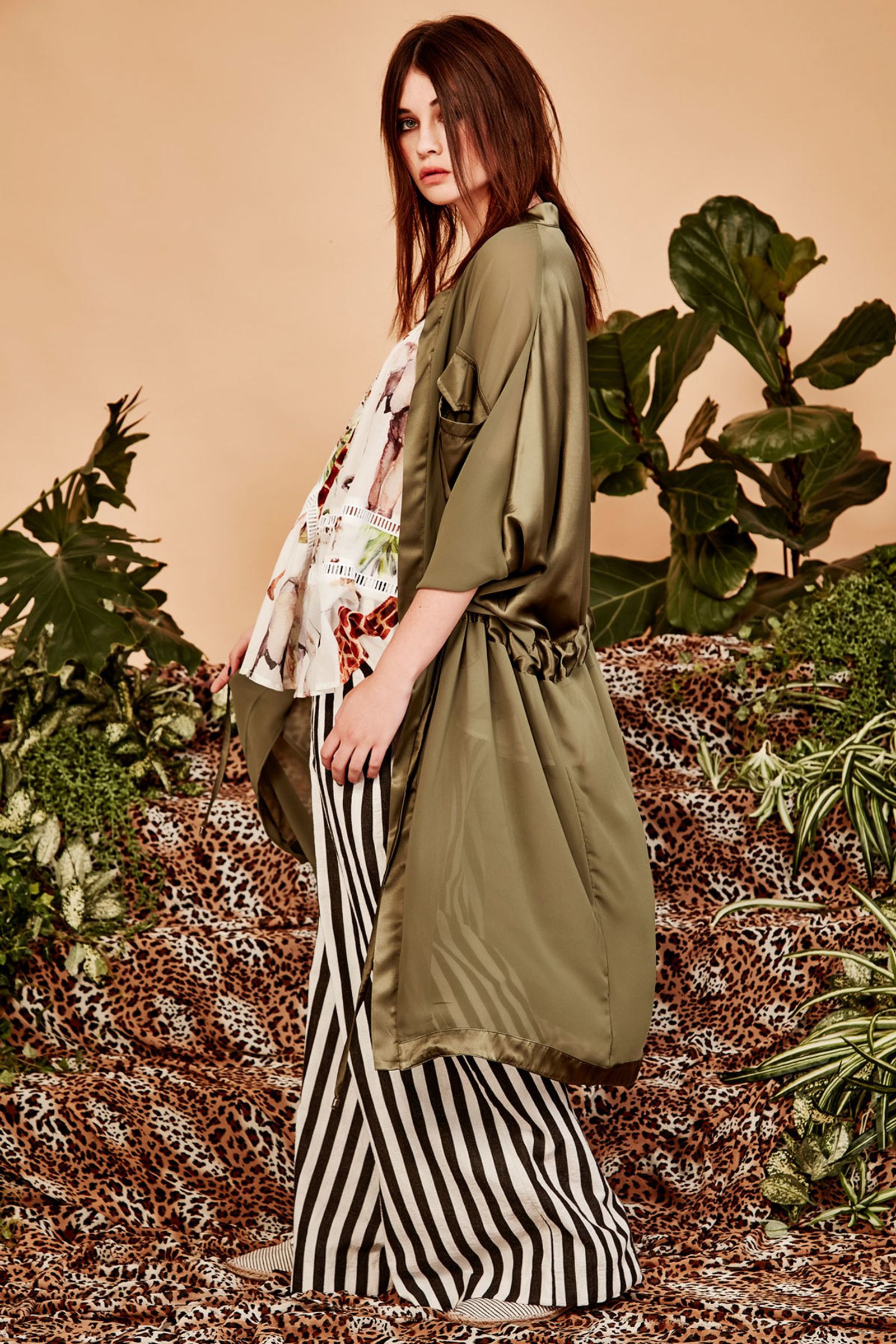 									SILK SOCIETY JACKET
								, 			I'M A COUGAR TOP
								, 			YOU'RE AN ANIMAL! TROUSER
			