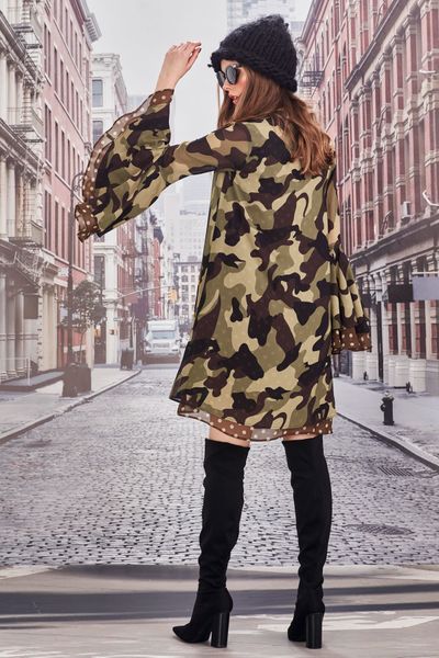 									RUFFLE ACCENTS DRESS
								, 			WEAR AND CLEAR
			