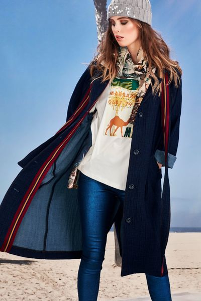 									BABY IT'S BLUE JACKET
								, 			NO SCARFIES HERE SCARF
								, 			MIRAGE DREAMS T-SHIRT
								, 			JEAN OR GEM? JEANS
			