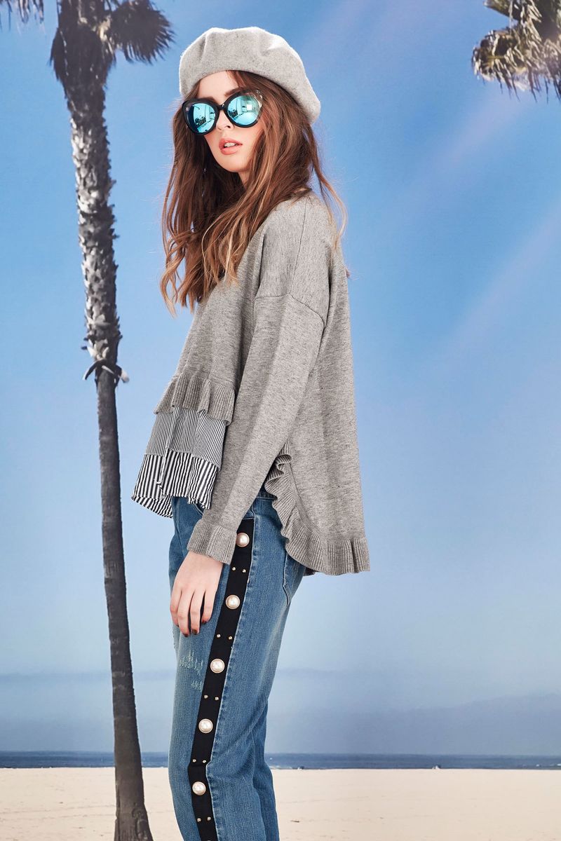 									TAKE TWO SWEATER
								, 			CLEAR VISION SUNGLASSES
								, 			DRIPPING PEARLS JEANS
			