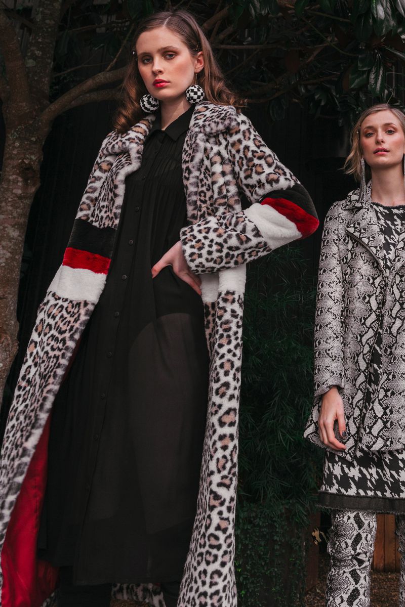 									I SPOT YOU COAT
								, 			MICHELLE BIKER JACKET
								, 			PYTHON PINS PANTS
			